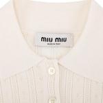 MIU MIU Белая поло для женщин - фото 5