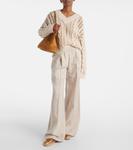 Эспадрильи Elda из металлизированной кожи Gianvito Rossi, бронзовый - фото 3