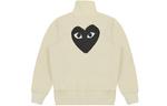 Куртка (WMNS) COMME des GARCONS PLAY Big Black Heart Track Jacket 'White', белый - фото 2
