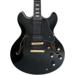 Электрогитара SIRE H7V с полым корпусом, черная - фото