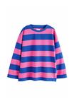 Топ Next Long sleeved top, Pink Blue Stripe/Blue - фото 5