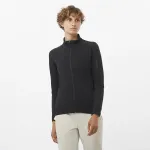 Salomon Essential Lightwarm Женский флис, черный - фото