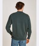 Свитшот мужской Calvin Klein Jeans однотонный с монограммой, зеленый - фото 2