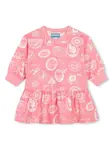 Платье с логотипом Kenzo Kids, розовый - фото
