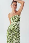 Платье BWLDR RILEY MIDI DRESS, Olive Brush Stroke/Green - фото 5