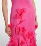 Платье миди с цветочной аппликацией Rotate, Hot Pink - фото 5