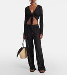 Укороченный топ Dania Jade Swim, черный - фото 2