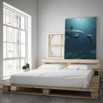 Картина на холсте Hustling Sharks Shark X Diver, синий - фото 2