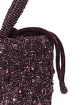 Сумка-куб с ручкой, расшитая бисером Sfera, фиолетовый - фото 2