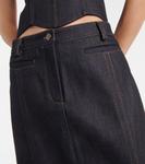 Джинсовая юбка макси alis Aya Muse, синий - фото 4