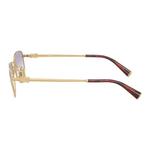 MIU MIU Прямоугольные солнцезащитные очки в оправе, Gold - фото 3