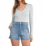 Утилитарные шорты из светлого денима JUST BLACK DENIM, Light Denim - фото 4