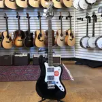 Бас-гитара Squier Paranormal Rascal HH Metallic Black с металлической окраской грифа в тон корпуса - фото 4