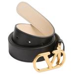 Valentino Ремень из кожи с логотипом, Black - фото 3