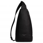 COACH Dominic Refined Pebbled Leather Sling Bag Trumpets Unisex Black - фото