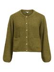 Вязаный кардиган OBJECT OBJSAGGIA, оливковый - фото