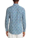 Рубашка с цветочным принтом, приталенного кроя Paul Smith, синий - фото 3