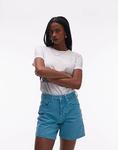Джинсовые шорты Topshop Editor синего цвета - фото 2