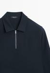 Поло Massimo Dutti ZIP-UP , Dark Blue - фото 6