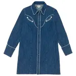 Платье с длинным рукавом Wrangler Piped Regular Fit, синий - фото 3