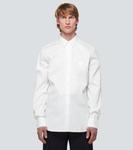 Длинная рубашка с логотипом Prada, белый - фото 3