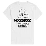 Футболка с рисунком Big & Tall Woodstock 3 Days License, белый - фото