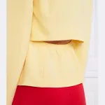 Узкий пиджак Patrizia Pepe, желтый - фото 3