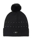 Шапка бини с помпоном Michael Kors Kids, черный - фото