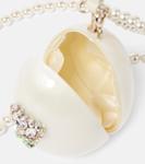 Клатч Egg Micro с декоративными элементами Simone Rocha, Pearl/Pink Multi - фото 3