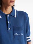 Рубашка поло с вышитым логотипом Balmain, синий - фото 7