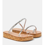 Кожаные босоножки на платформе Eleftheria Ancient Greek Sandals, серебряный - фото