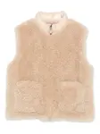 Стеганый жилет из овчины MONCLER, нейтральный - фото