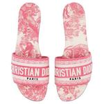 Шлепанцы Dior Dway женские, розовый / белый - фото 5