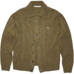 Трикотажная футболка Acne Studios темно-зеленая мужская - фото