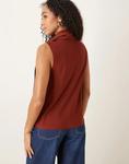Топ без рукавов с вырезом Mango цвета ржавчины - фото 4