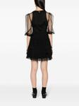 TWINSET ruffled semi-sheer minidress, черный - фото 4