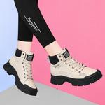 Ботинки Martin Boot женские Golden Silk Rabbit, бежевый/черный - фото 3