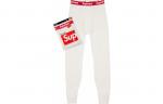Термоштаны Supreme, белый / красный - фото