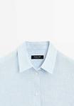 Блуза Massimo Dutti PINSTRIPED FLOWING, Blue - фото 9