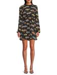 Мини-платье с цветочным принтом Codi Amur, черный мульти - фото