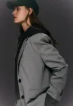 Блейзер Bershka, Dark Grey - фото 4