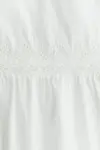 Платье из хлопка с вышивкой H&M, белый - фото 3