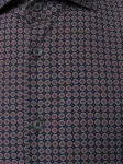Рубашка с геометричным узором Dell'Oglio, синий - фото 5