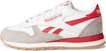 Кроссовки Reebok Kids Classic Leather, Hazy Grey/Chalk/Vector Red - фото 4
