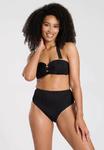 Бикини WAVY MOULDED BANDEAU HIGH WAIST RING South Beach, черный - фото
