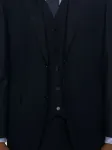 Костюм с лацканами (тройка) Canali, синий - фото 4