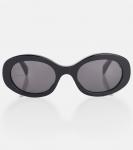 Солнцезащитные очки в овальной оправе Triomphe 01 Celine, черный - фото