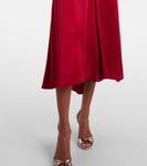 Собранное платье миди из сатина Victoria Beckham, Rose - фото 6