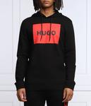 Толстовка мужская Hugo с контрастным логотипом, черный - фото