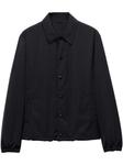 Prada шерстяная куртка-рубашка, черный - фото